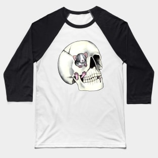 Skull rat Baseball T-Shirt